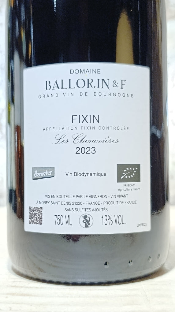 Fixin Les Chenevières 2023 - Domaine Ballorin et F