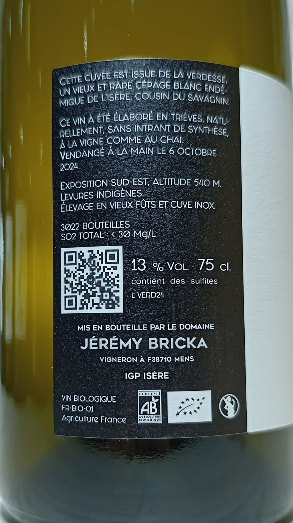 Verdesse Pont de Brion 2024, Domaine Bricka