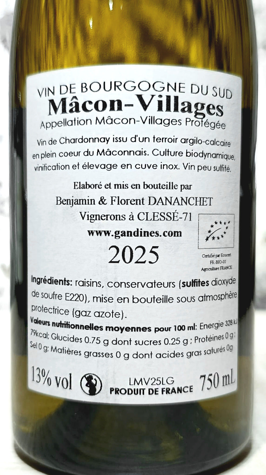 Mâcon-Villages 2025 - Domaine des Gandines