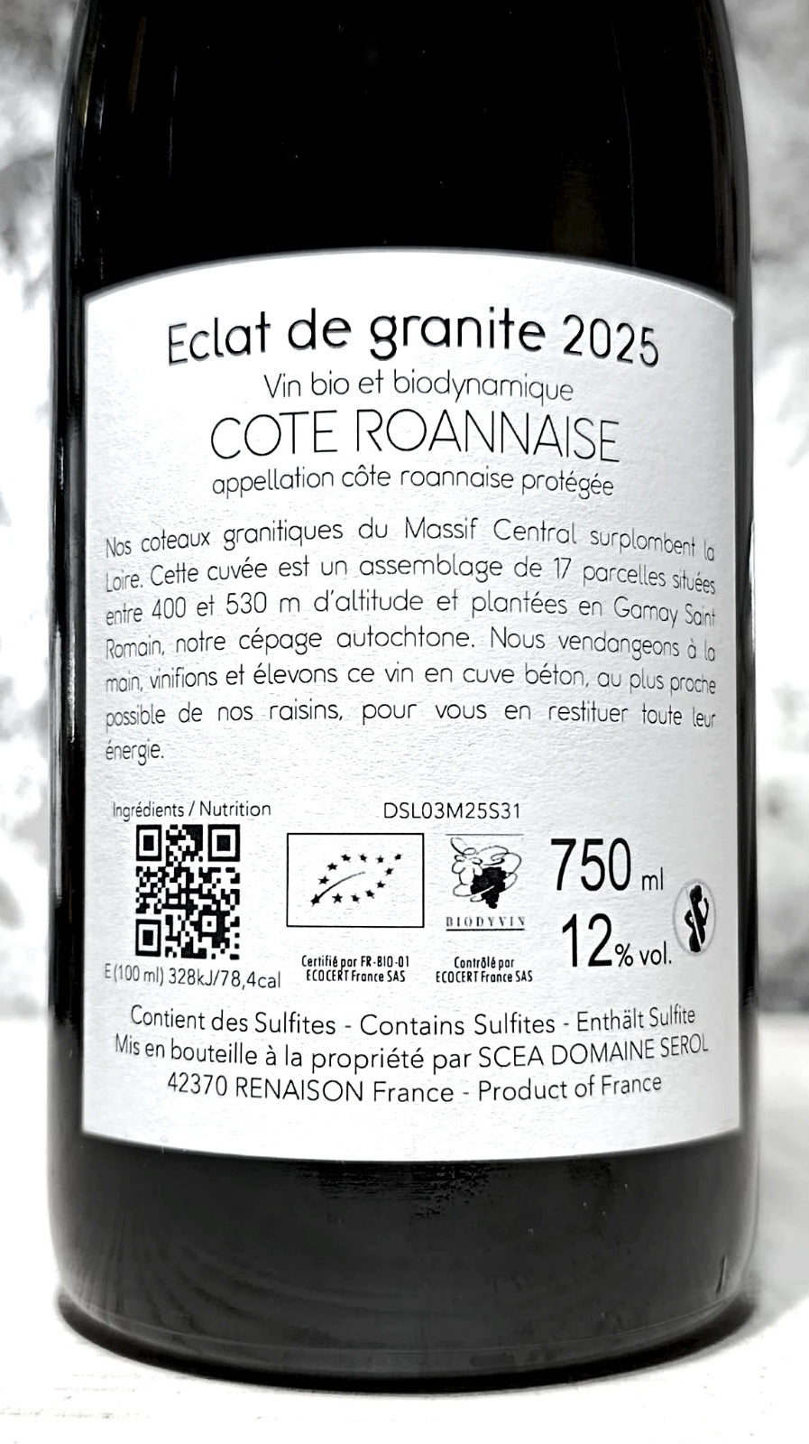 Eclat de Granite 2025 - Domaine Sérol