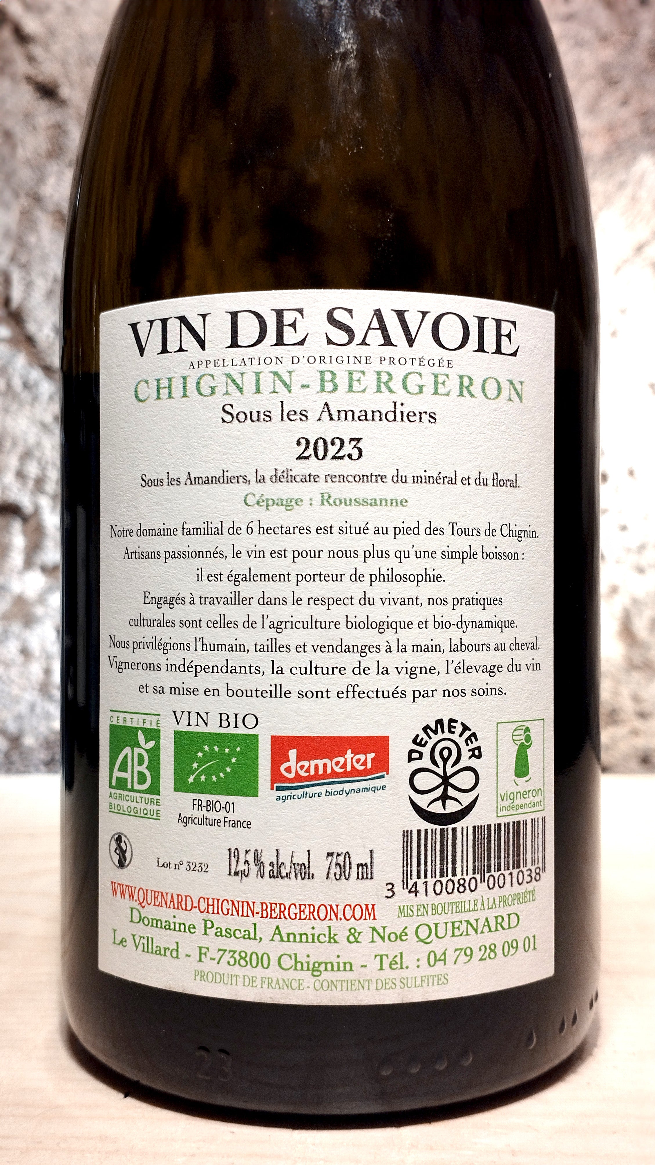 Chignin-Bergeron Sous les Amandiers 2023