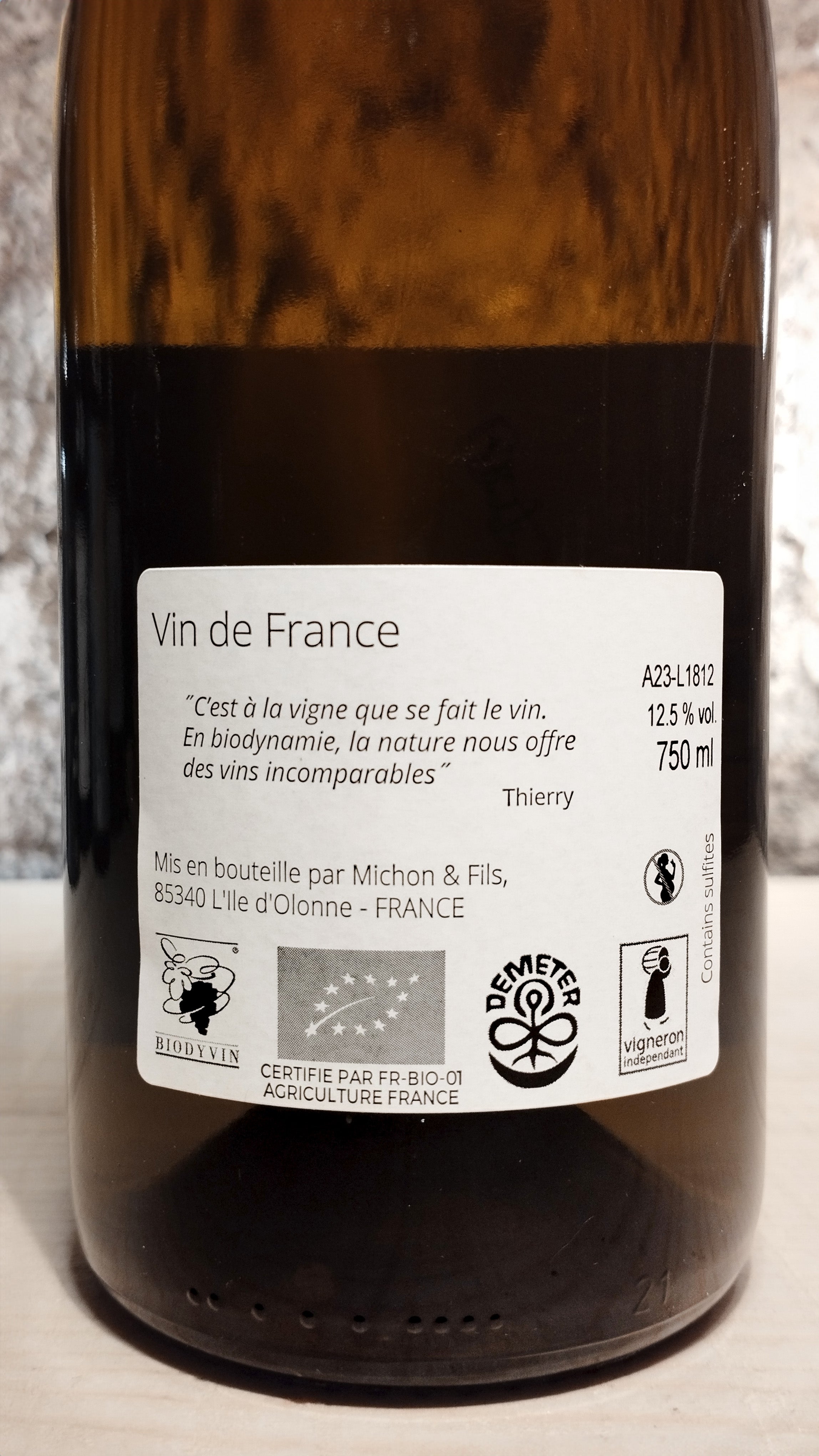 Vin de Thierry 2023 -  Domaine Saint Nicolas