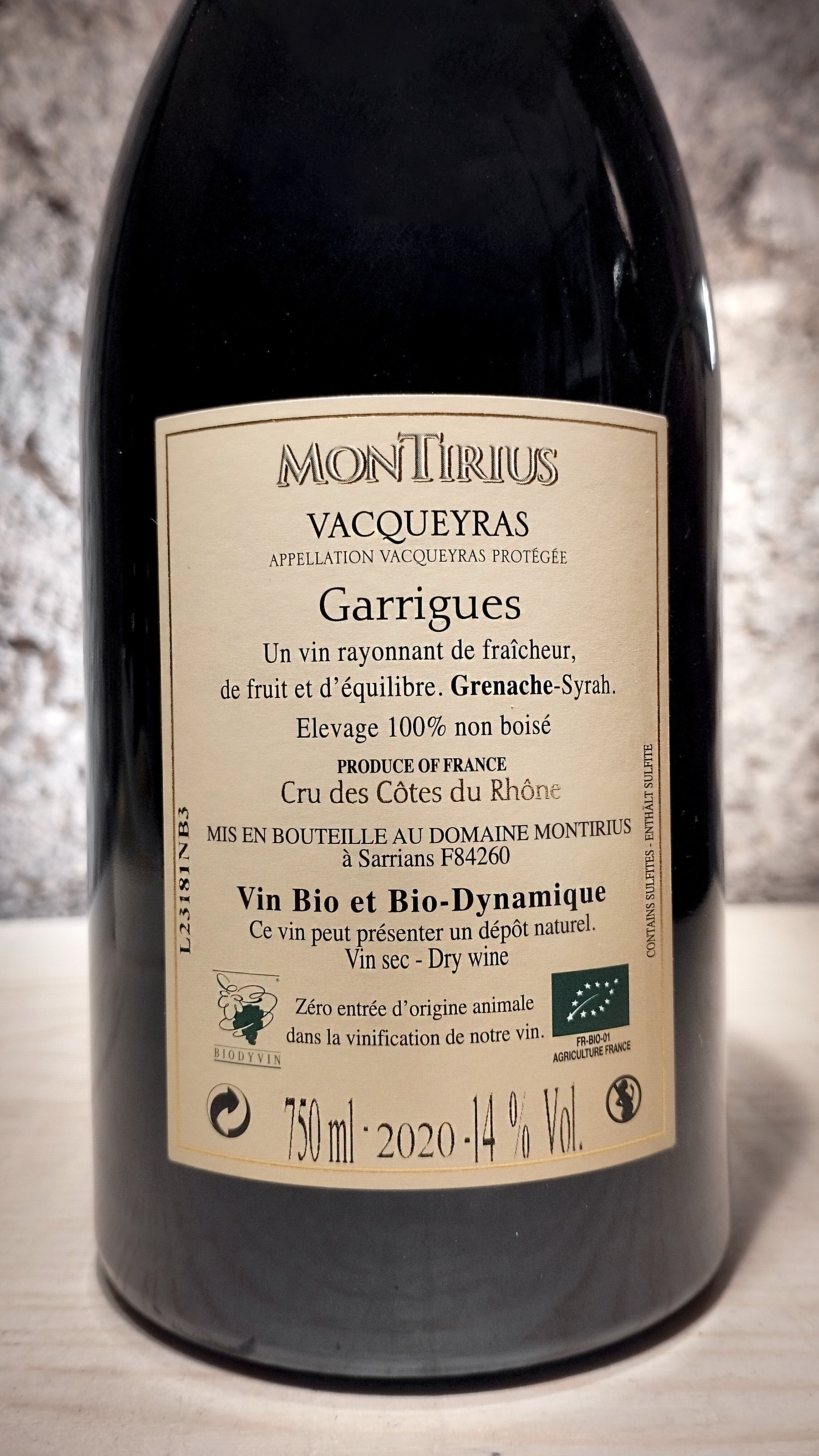 Vacqueyras 2020 - Domaine Montirius