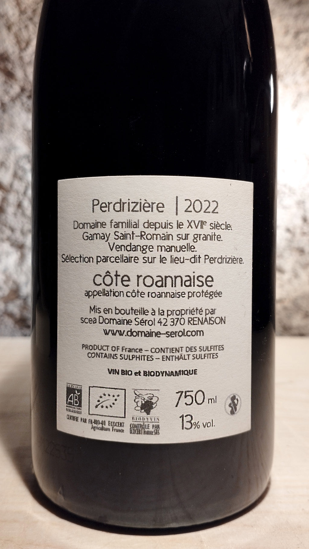 Perdrizière 2022 - Domaine Sérol