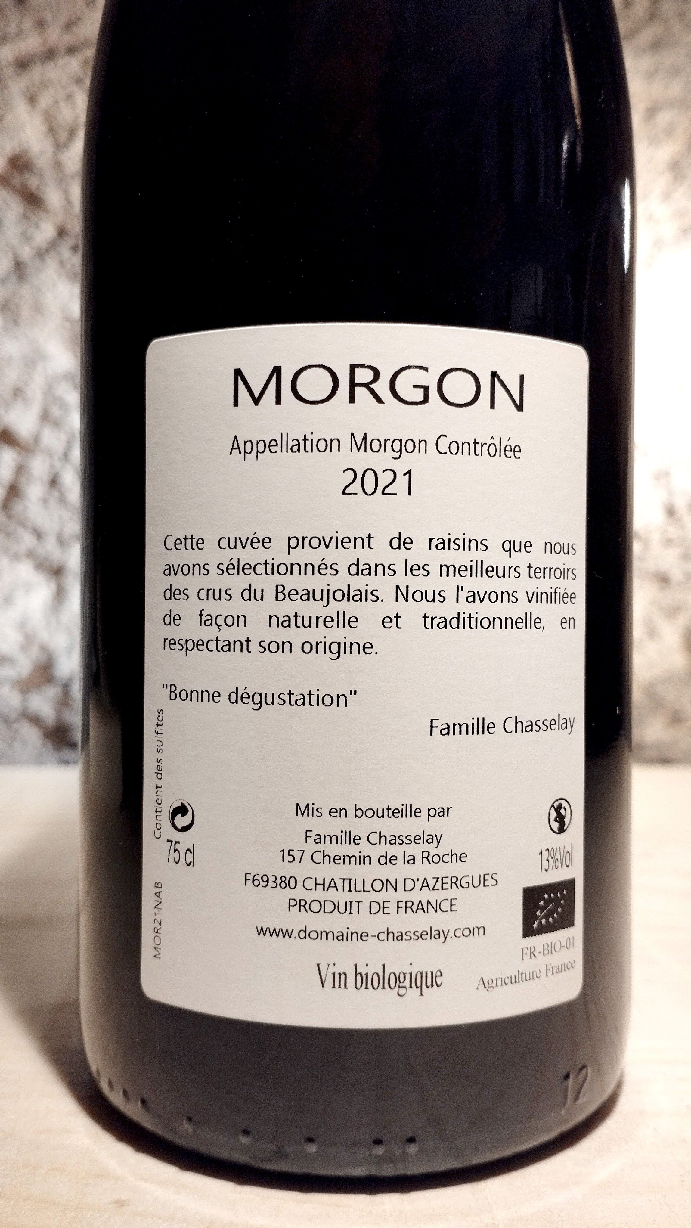 Morgon Corcelette 2021 - Famille Chasselay