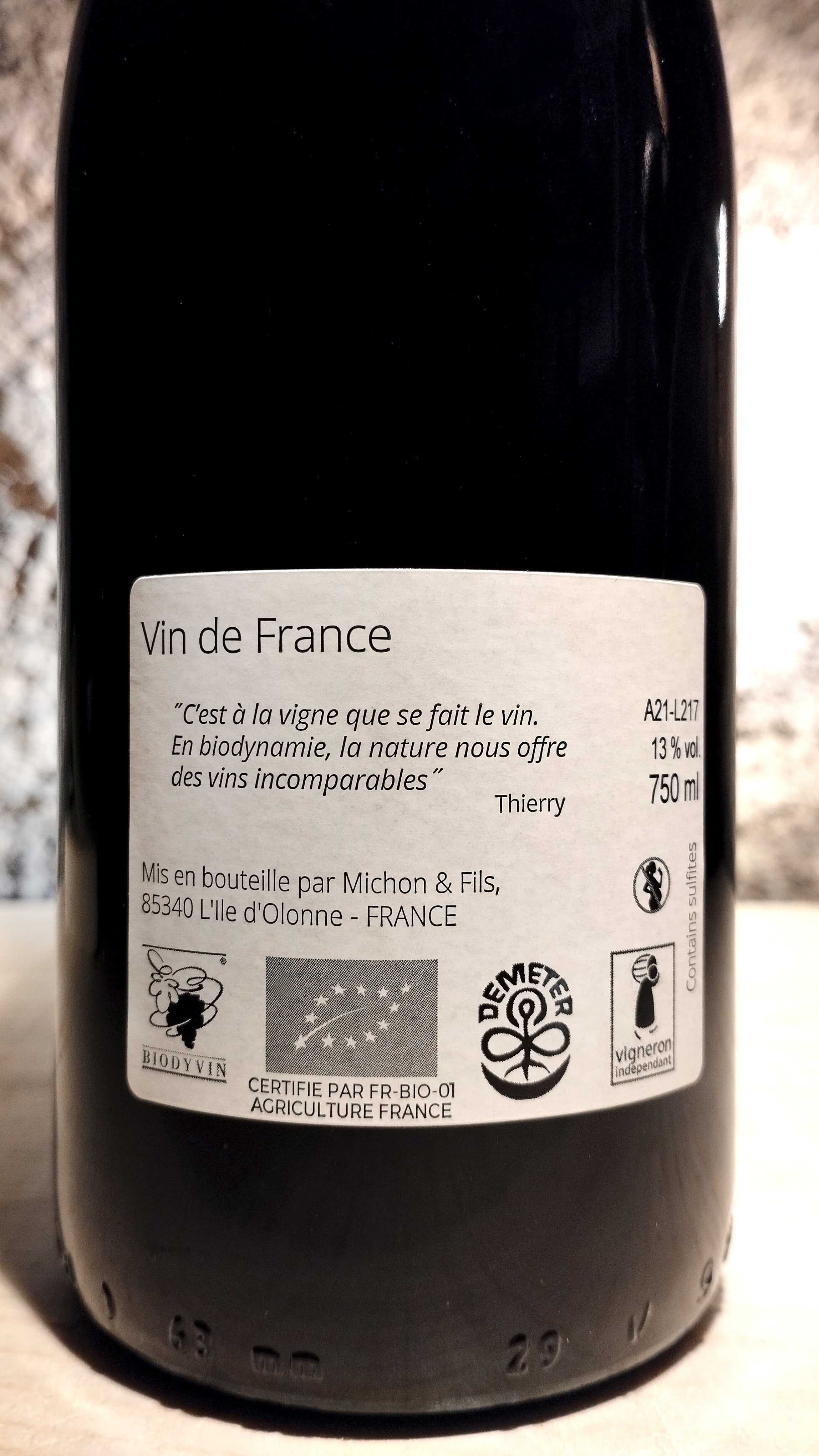 Vin d'Antoine 2021 - Domaine Saint-Nicolas