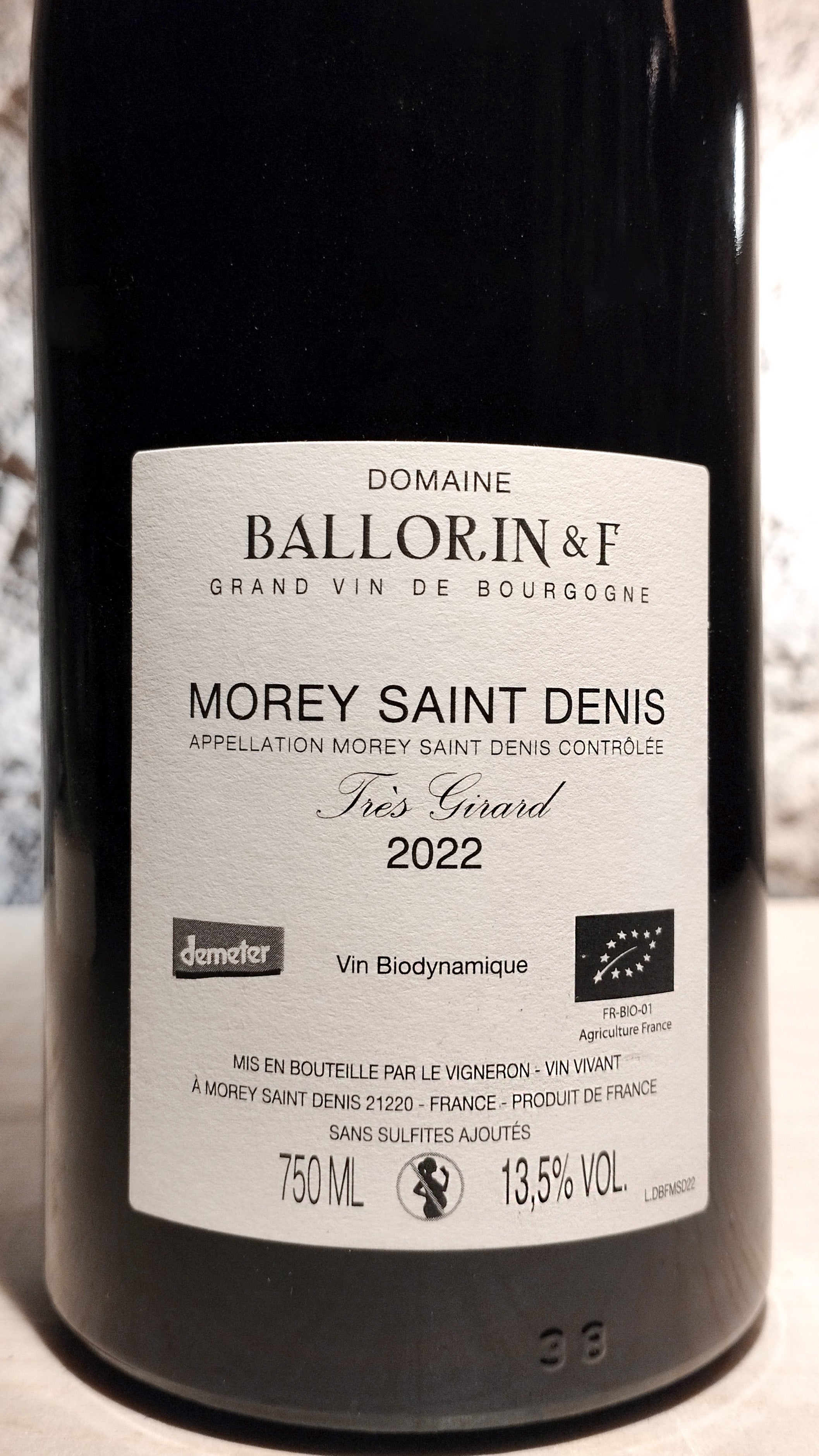 Morey Saint-Denis 2022 - Domaine Ballorin et F