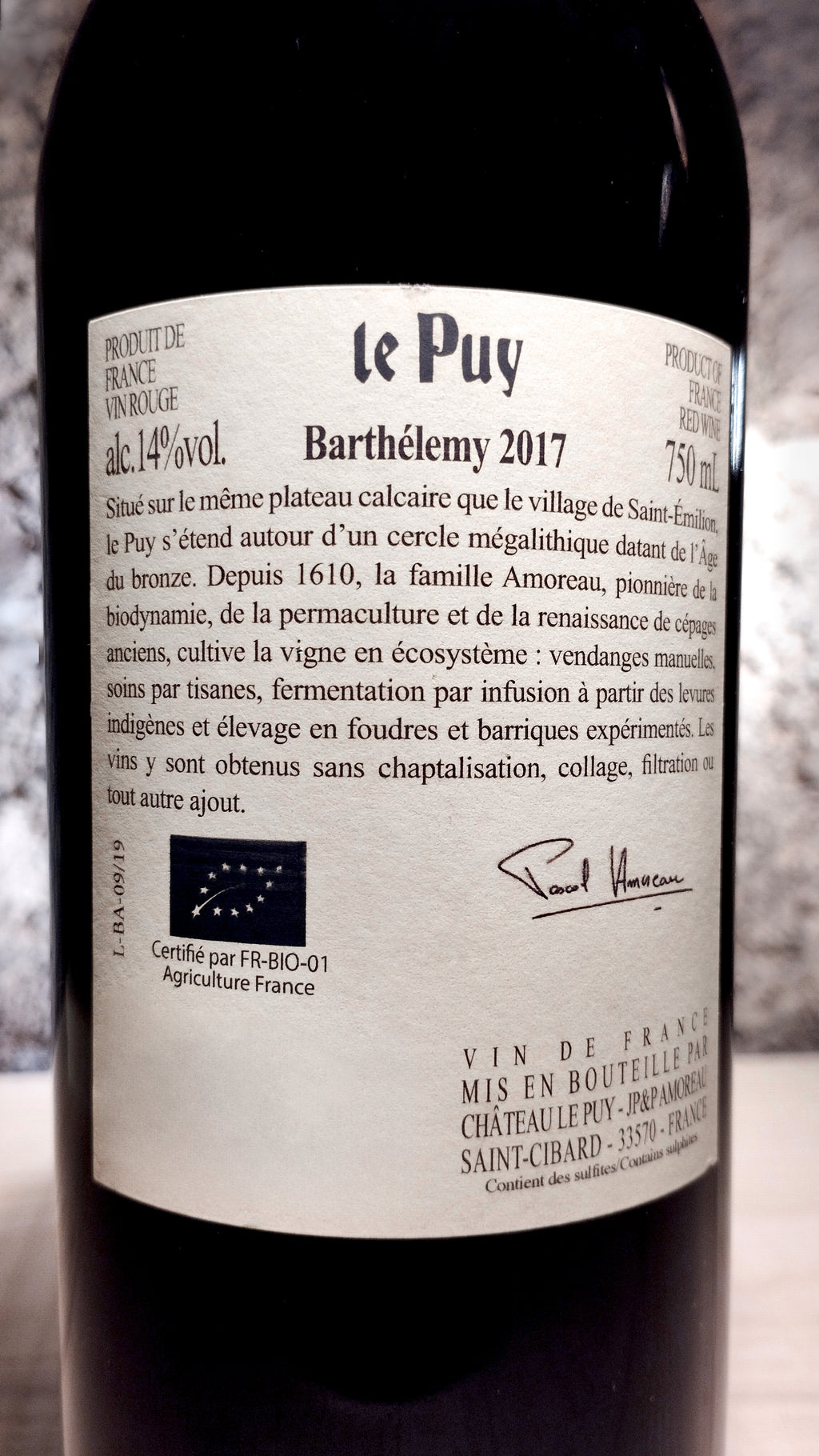 Barthélémy 2017 - Château Le Puy