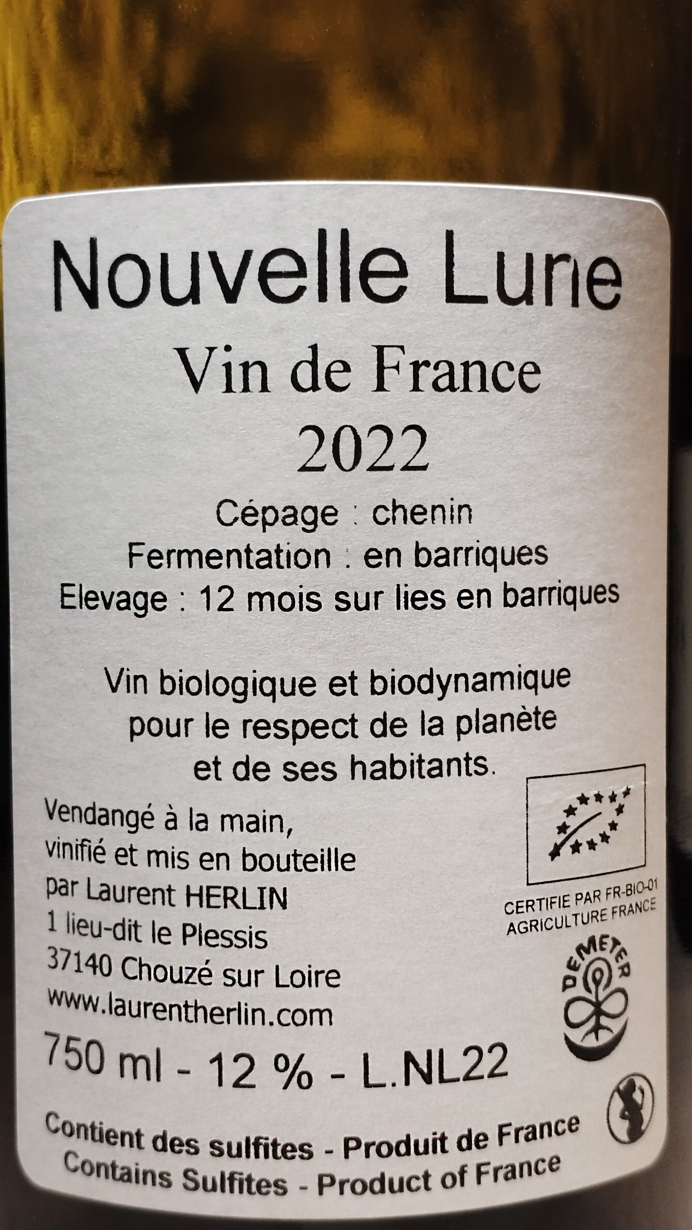 Nouvelle Lune 2022 -  Domaine Laurent Herlin