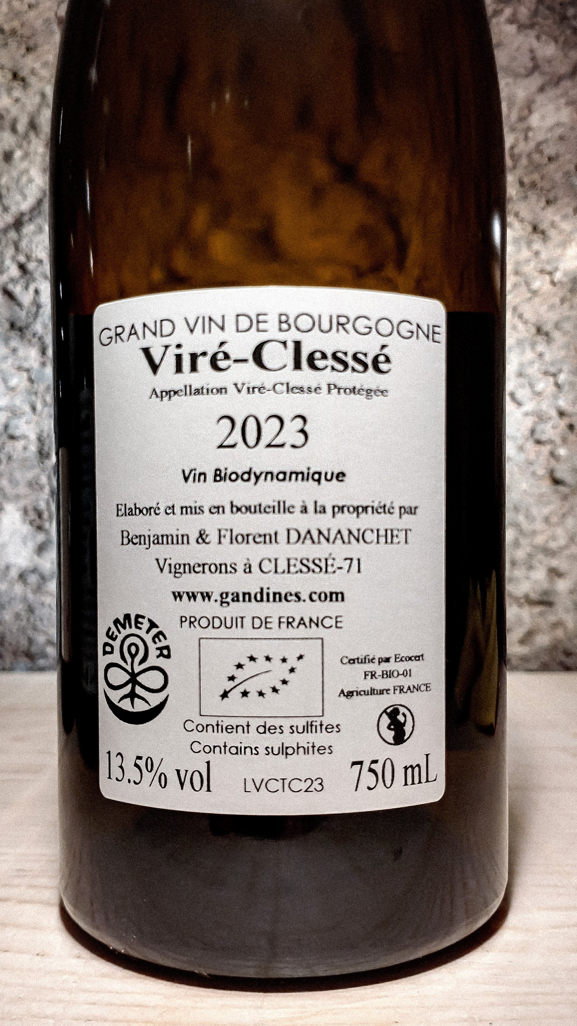 Viré-Clessé Terroir de Clessé 2023 - Domaine des Gandines