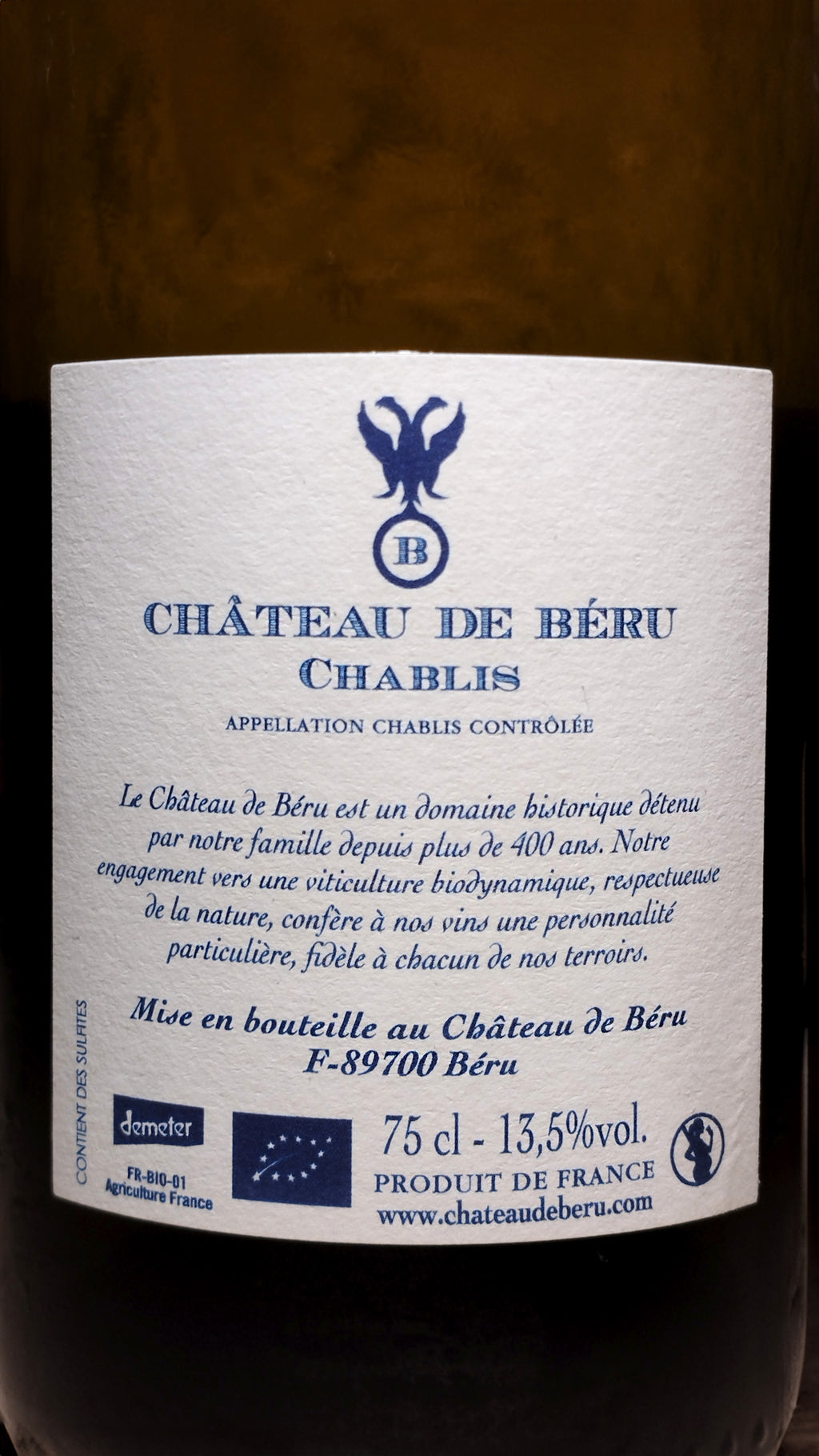 Chablis Montserre 2020 - Château De Beru