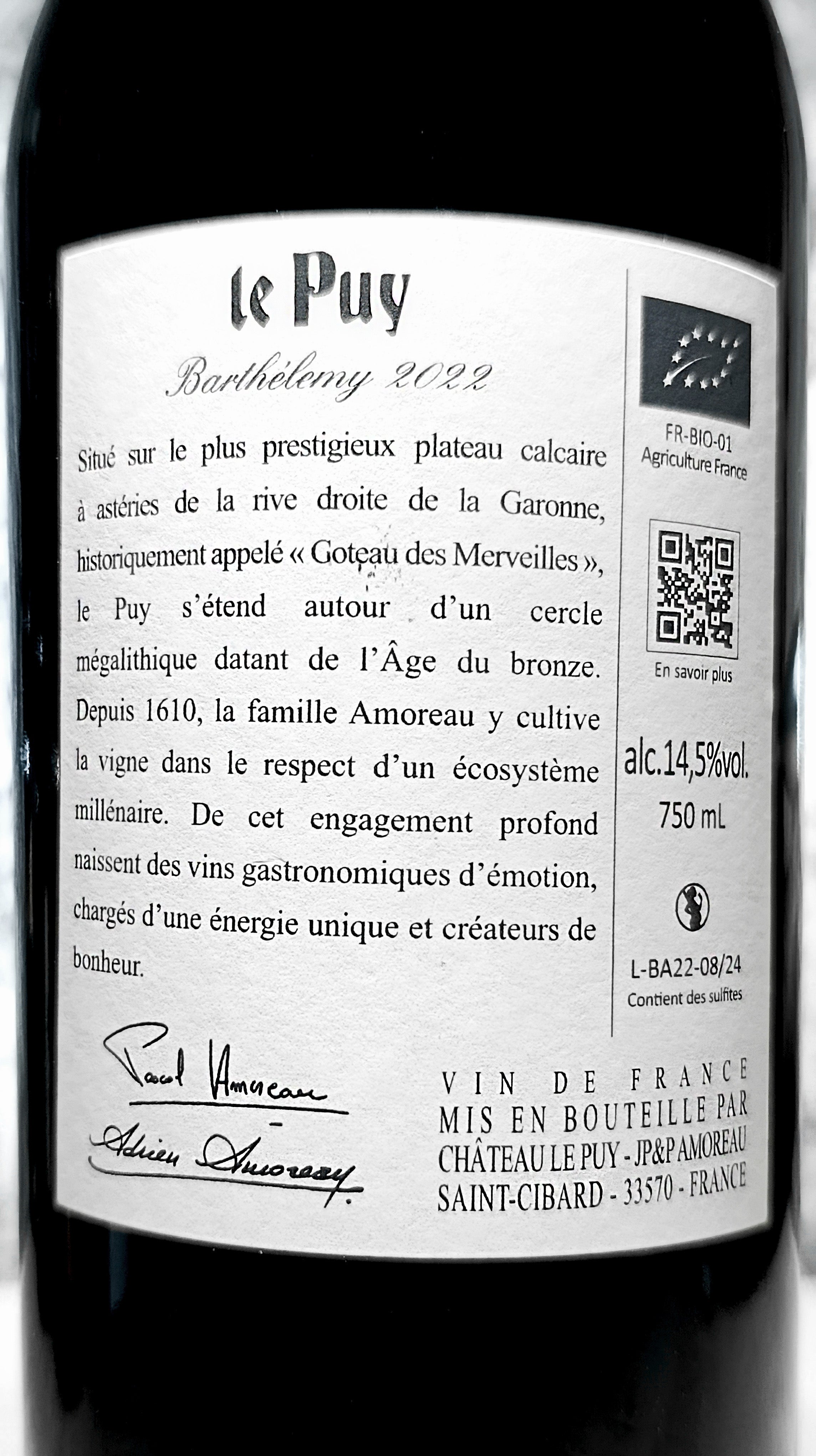 Barthélémy 2022, Château Le Puy