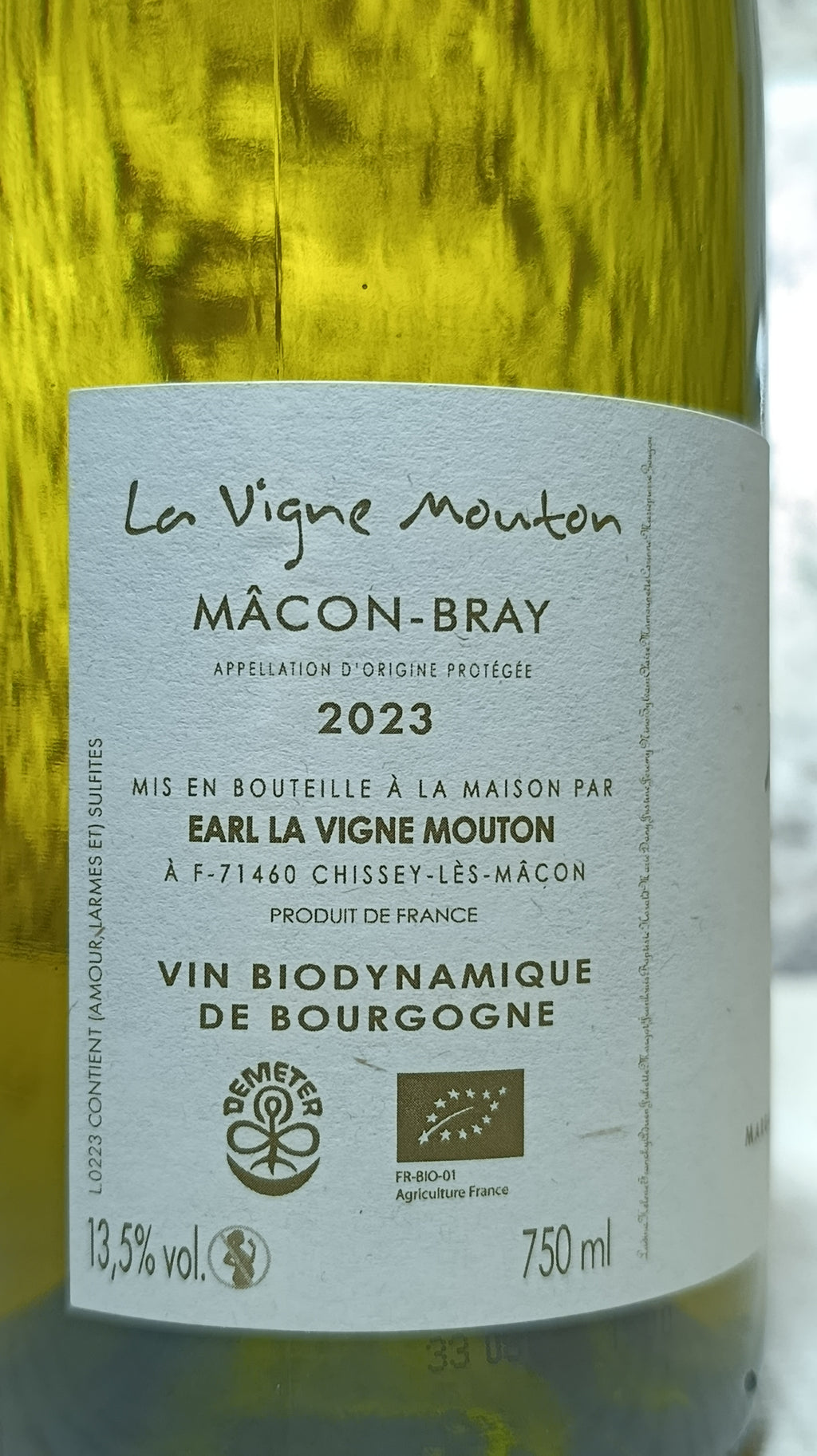 Mâcon-Bray 2023 - Domaine La Vigne Mouton