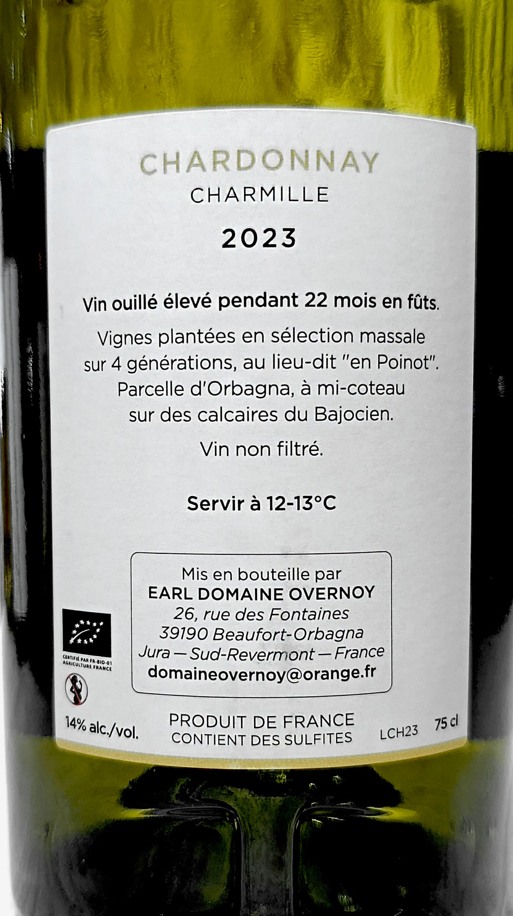 Chardonnay Charmille 2023 - Domaine Guillaume Overnoy
