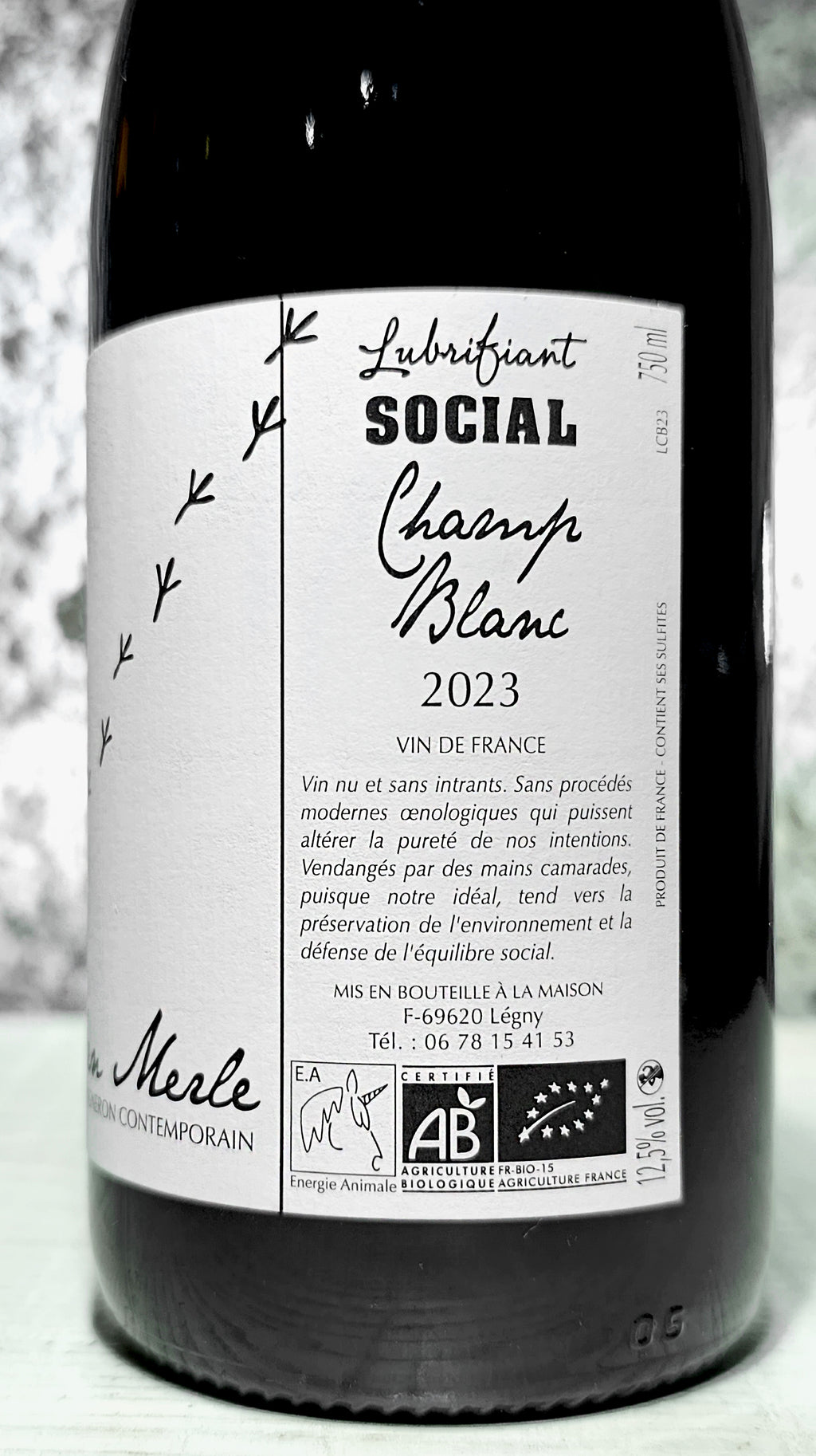 Champ Blanc 2023 - Domaine Julien Merle Lubrifiant social