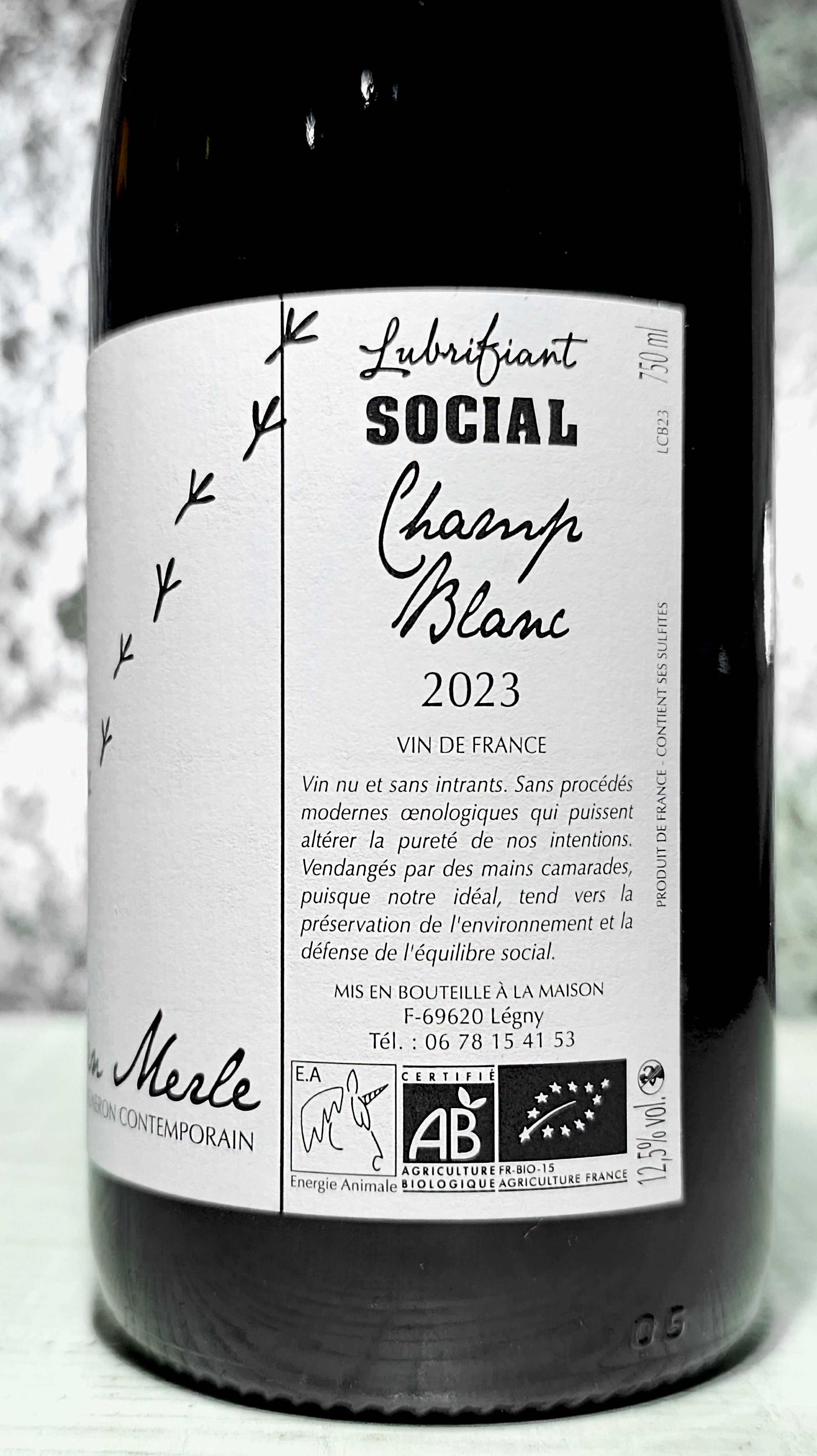 Champ Blanc 2023 - Domaine Julien Merle Lubrifiant social