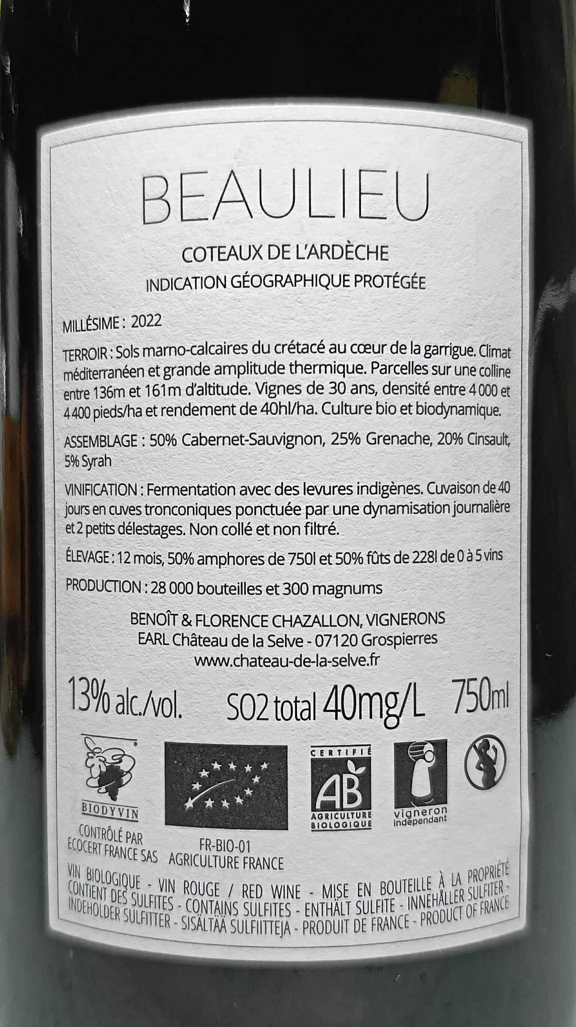 Beaulieu 2022, Château de la Selve